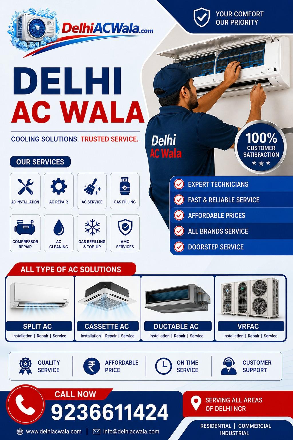 Best AC Repair, AC Installation & AC Service in Jahangirpuri, Azadpur, Rohini | Delhi AC Wala
