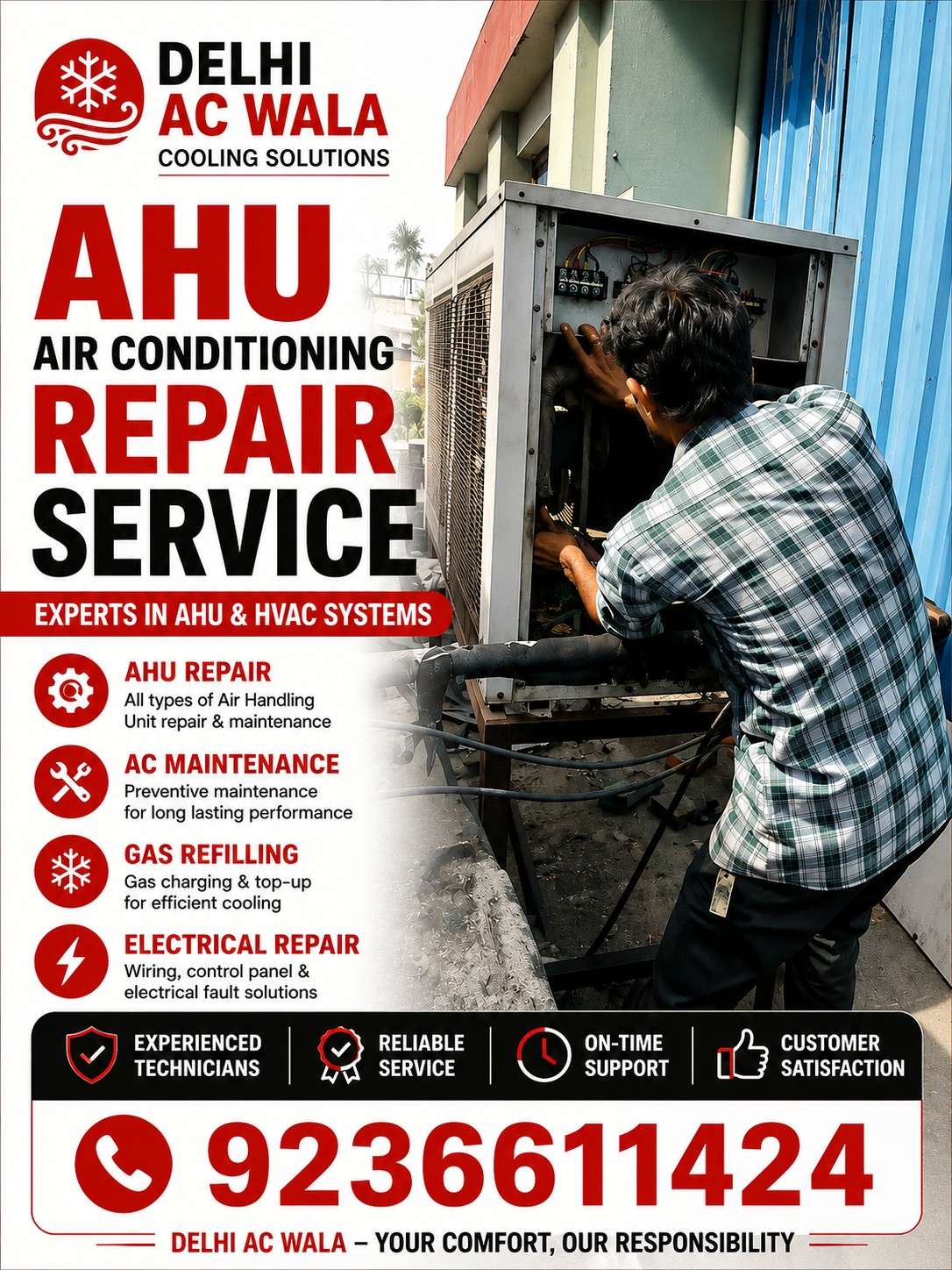 AHU Air Conditioning Repair Service in Delhi | Delhi AC Wala
