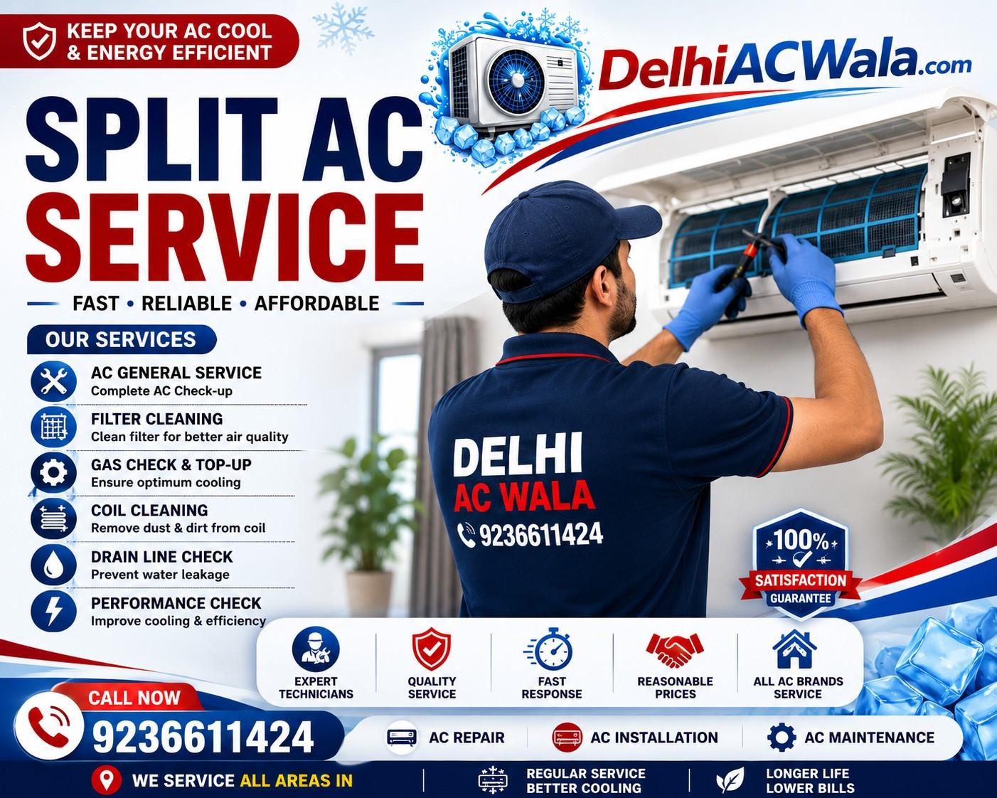 Best Split AC Service in Delhi | AC Repair, Installation & Gas Filling